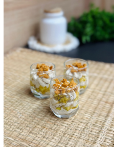 Verrine Mousse de Boudin Blanc, Pommes et Pain d'épices